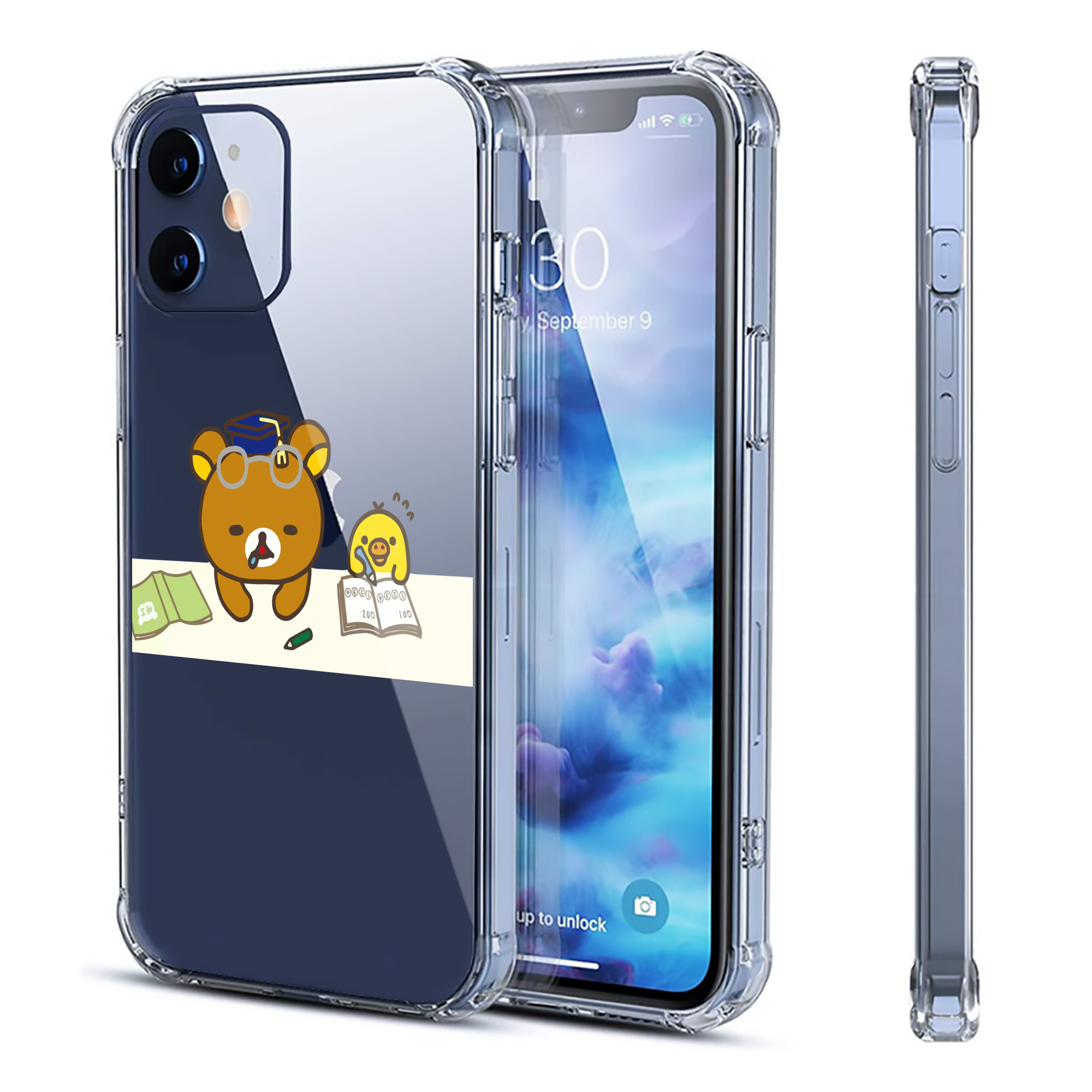 （画像用） リラックマ リラックマ キイロイトリ Rilakkuma Korilakkuma Kiiroitori 【iPhone 12シリーズ対応】透明スマホケース（クリアソフトケース）